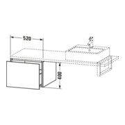 Duravit Meuble bas L-Cube 52x54,7 cm, 1 tiroir, sans console-4