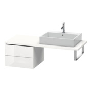 Duravit Meuble bas L-Cube 52x54,7 cm, blanc brillant, 2 tiroirs