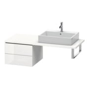 Duravit Meuble bas L-Cube 52x54,7 cm, blanc brillant, 2 tiroirs
