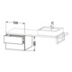 Duravit Meuble bas L-Cube 52x54,7 cm, blanc brillant, avec 2 tiroirs