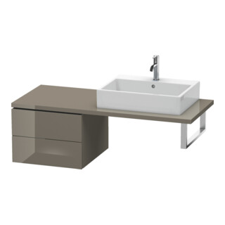 Duravit Meuble bas L-Cube 52x54,7 cm, blanc brillant, pour console, 2 tiroirs
