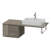Duravit Meuble bas L-Cube 52x54,7 cm, blanc brillant, pour console, 2 tiroirs