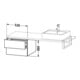 Duravit Meuble bas L-Cube 52x54,7 cm, blanc brillant, pour console, 2 tiroirs