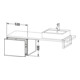 Duravit Meuble bas L-Cube 52x54,7 cm, blanc mat, pour console, 1 tiroir