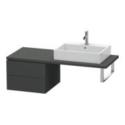 Duravit Meuble bas L-Cube 52x54,7 cm, graphite mat, 2 tiroirs-1