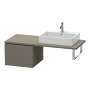 Duravit Meuble bas L-Cube 52x54,7 cm, gris mat, pour console, 1 tiroir