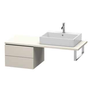 Duravit Meuble bas L-Cube 52x54,7 cm, taupe mat, 2 tiroirs