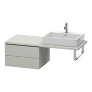Duravit Meuble bas L-Cube 62x54,7 cm, béton gris, avec 2 tiroirs