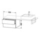 Duravit Meuble bas L-Cube 62x54,7 cm, blanc mat, 2 tiroirs