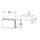 Duravit Meuble bas L-Cube 62x54,7 cm, blanc mat, pour console, 1 tiroir