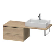Duravit Meuble bas L-Cube 62x54,7 cm, marbre œuf, pour console, 2 tiroirs