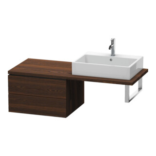 Duravit Meuble bas L-Cube 62x54,7 cm, noyer, pour console, 2 tiroirs
