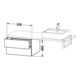 Duravit Meuble bas L-Cube 62x54,7 cm, noyer, pour console, 2 tiroirs