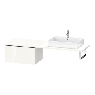 Duravit Meuble bas L-Cube 72x54,7 cm, blanc brillant, avec console, 1 tiroir