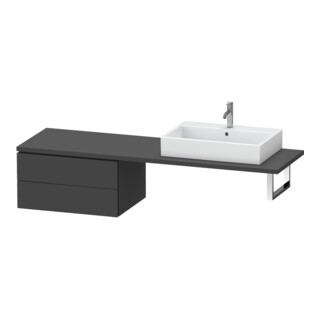 Duravit Meuble bas L-Cube 72x54,7 cm, graph ma, f Kons, 2 tiroirs