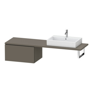 Duravit Meuble bas L-Cube 72x54,7 cm, gris mat, 1 tiroir