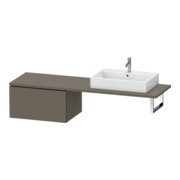 Duravit Meuble bas L-Cube 72x54,7 cm, gris mat, 1 tiroir