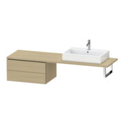 Duravit Meuble bas L-Cube 72x54,7 cm, méd. chêne, pour console, 2 tiroirs-1