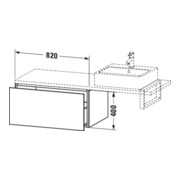 Duravit Meuble bas L-Cube 82x54,7 cm, blanc mat, pour console, 1 tiroir-3