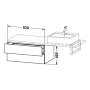 Duravit Meuble bas L-Cube 82x54,7 cm, chêne médium, 2 tiroirs-4