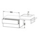 Duravit Meuble bas L-Cube 82x54,7 cm, chêne naturel, 2 tiroirs