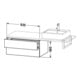 Duravit Meuble bas L-Cube 82x54,7 cm, gris mat, pour console, 2 tiroirs-4