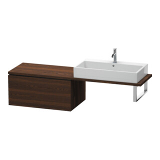 Duravit Meuble bas L-Cube 82x54,7 cm, noyer teinté, pour console, 1 tiroir