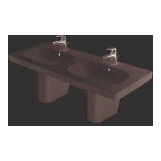 Duravit Meuble double vasque D-Code 120x49 cm, avec robinetterie, blanc