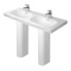 Duravit Meuble double vasque D-Code 120x49 cm, avec robinetterie, blanc-3