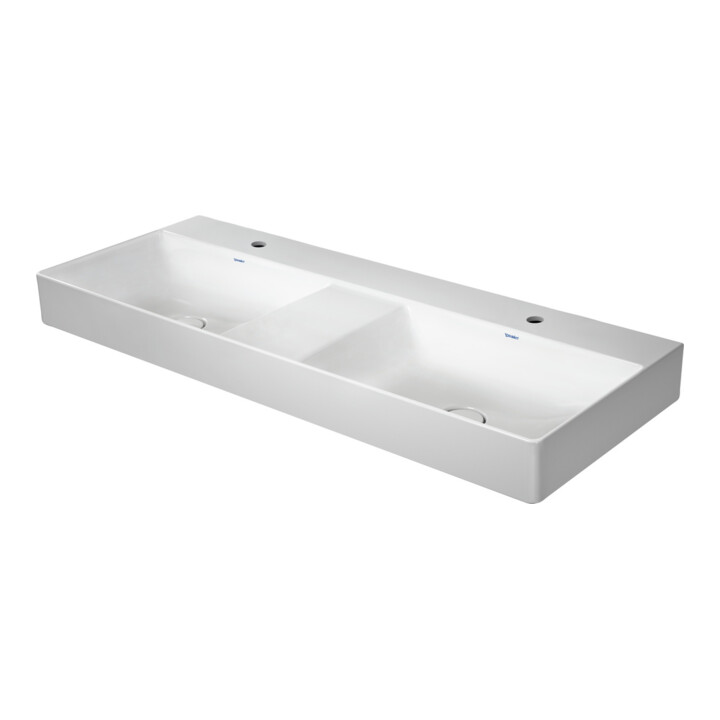 Duravit Meuble double vasque DuraSquare 120x47 cm, sans trop-plein, avec vidage, sans robinet, blanc