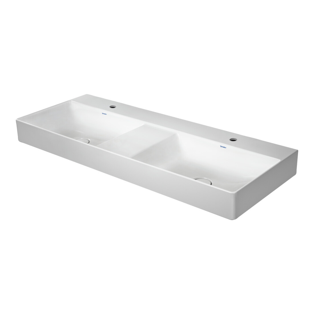 Duravit Meuble double vasque DuraSquare 120x47 cm, sans trop-plein, avec vidage, sans robinet, blanc