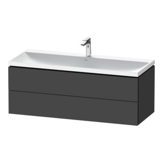 Duravit Meuble L-Cube 120x48x48cm, avec HL, graph ma, 2 tiroirs