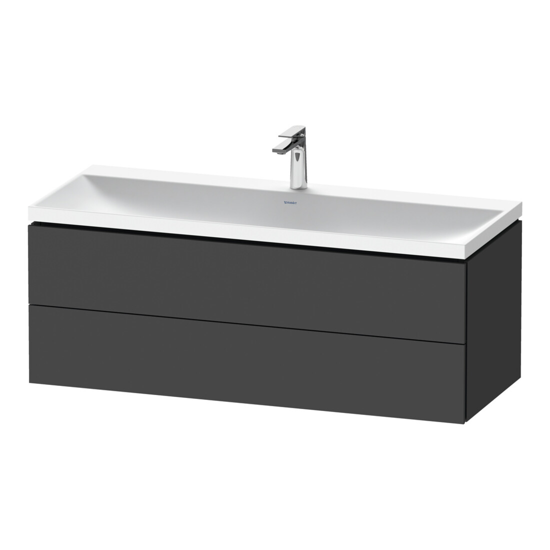 Duravit Meuble L-Cube 120x48x48cm, avec HL, graph ma, 2 tiroirs