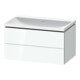 Duravit Meuble L-Cube 80x48x48cm, sans robinet, blanc brillant, 2 tiroirs-1