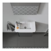 Duravit Meuble lavabo à main Vero 50x25cm, avec trop-plein, HLP, perçage robinet à gauche, blanc-2