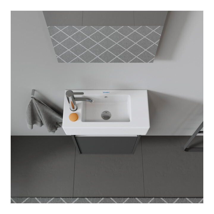 Duravit Meuble lavabo à main Vero 50x25cm, avec trop-plein, HLP, perçage robinet à gauche, blanc