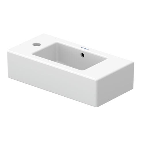 Duravit Meuble lavabo à main Vero 50x25cm, avec trop-plein, HLP, perçage robinet à gauche, blanc