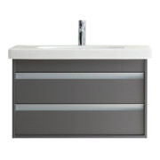 Duravit Meuble lavabo D-Code 85x48 cm, avec robinetterie, blanc-1