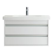 Duravit Meuble lavabo D-Code 85x48 cm, avec robinetterie, blanc-5