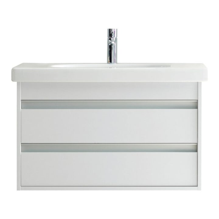 Duravit Meuble lavabo D-Code 85x48 cm, avec robinetterie, blanc
