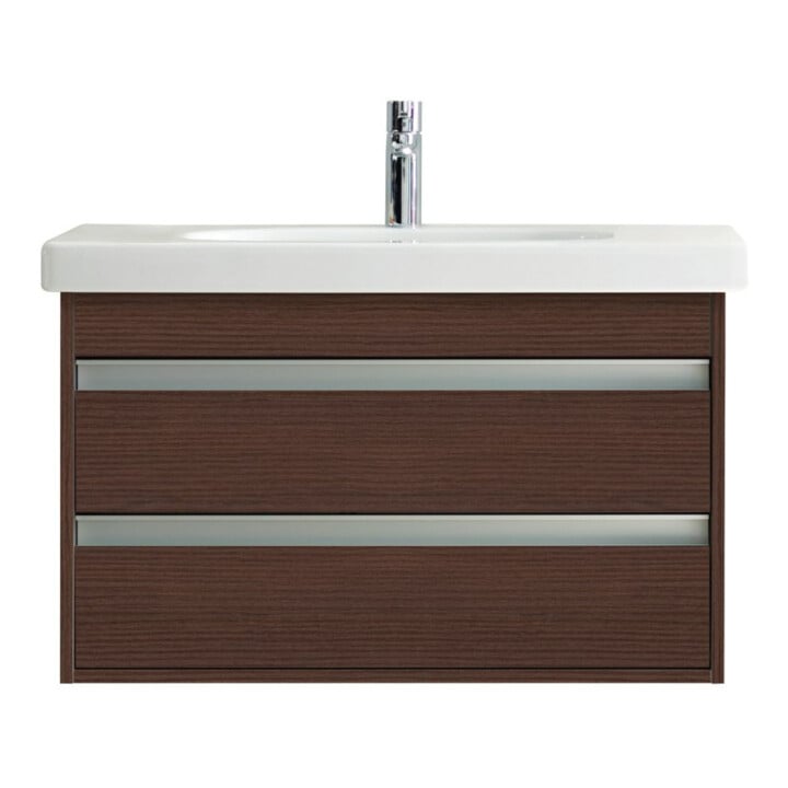 Duravit Meuble lavabo D-Code 85x48 cm, avec robinetterie, blanc