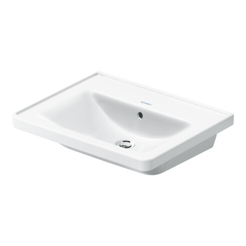 Duravit Meuble lavabo D-Neo 60x48 cm, sans robinet, blanc, avec trop-plein, perçage robinet