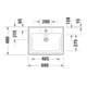 Duravit Meuble lavabo D-Neo 60x48 cm, sans robinet, blanc, avec trop-plein, perçage robinet