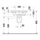 Duravit Meuble lavabo D-Neo 60x48 cm, sans robinet, blanc, avec trop-plein, perçage robinet