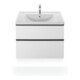 Duravit Meuble lavabo D-Neo 80x48 cm, avec robinetterie, blanc, avec trop-plein, trou robinet-2