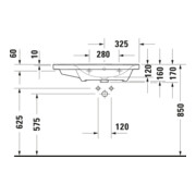 Duravit Meuble-lavabo D-Neo 80x48 cm, sans trop-plein, blanc, asy, B re, m ÜL, HLB-4