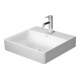 Duravit Meuble lavabo DuraSquare 50x47 cm, sans trop-plein, avec bondes, sans trou de robinet, blanc-1