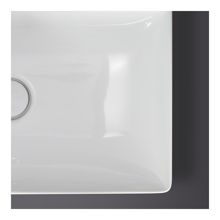 Duravit Meuble lavabo DuraSquare 50x47 cm, sans trop-plein, avec bondes, sans trou de robinet, blanc