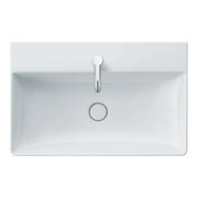 Duravit Meuble lavabo DuraSquare 80x47 cm, sans trop-plein, avec siphon, 1 trou de robinet, blanc