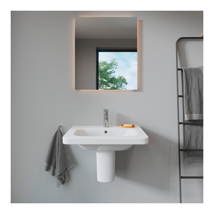 Duravit Meuble lavabo DuraStyle 65x48 cm, blanc, m HL, ÜL, plan vasque avec trou de robinetterie